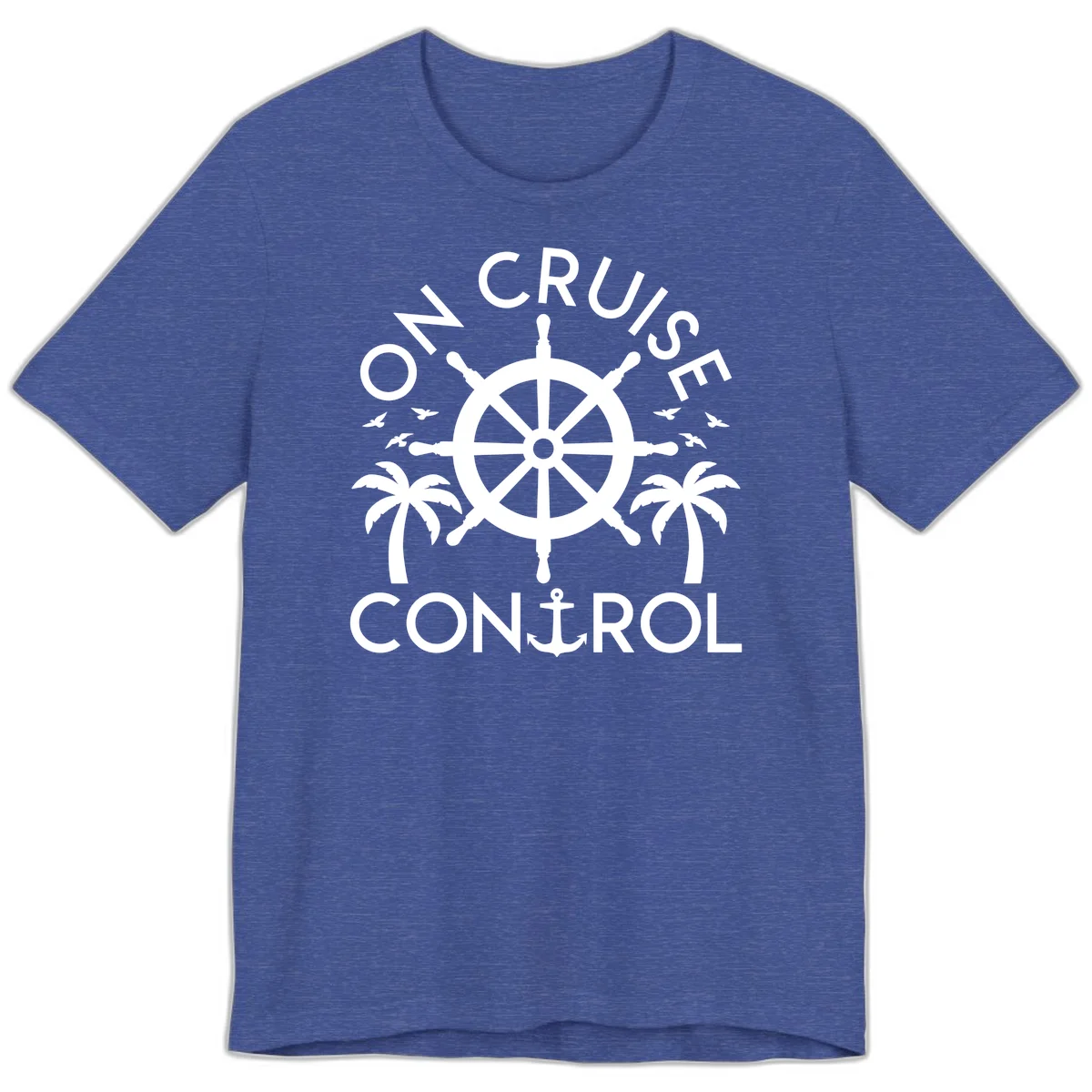 On Cruise Control Premium T-Shirt in Heather True Royal