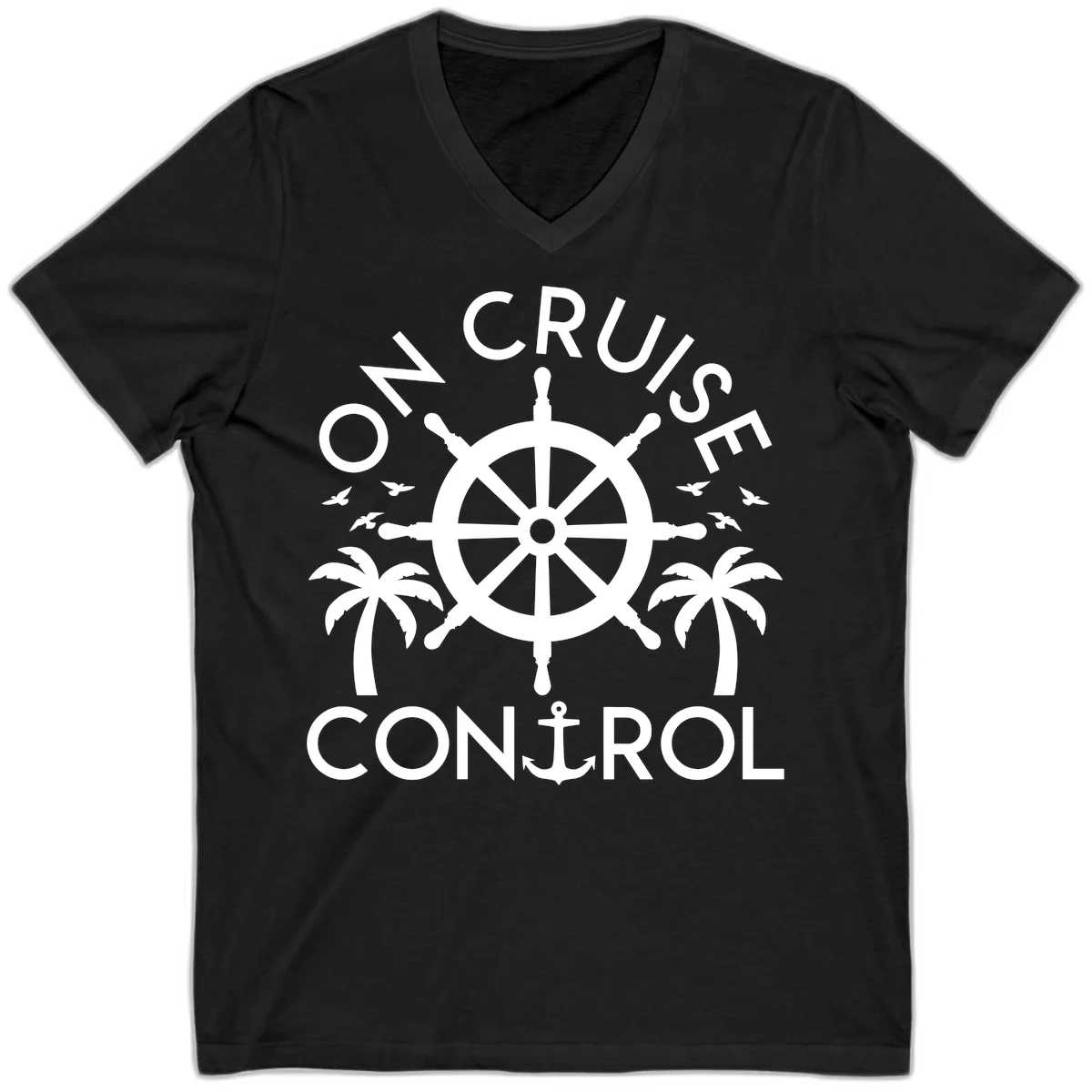 On Cruise Control V-Neck T-Shirt in Black