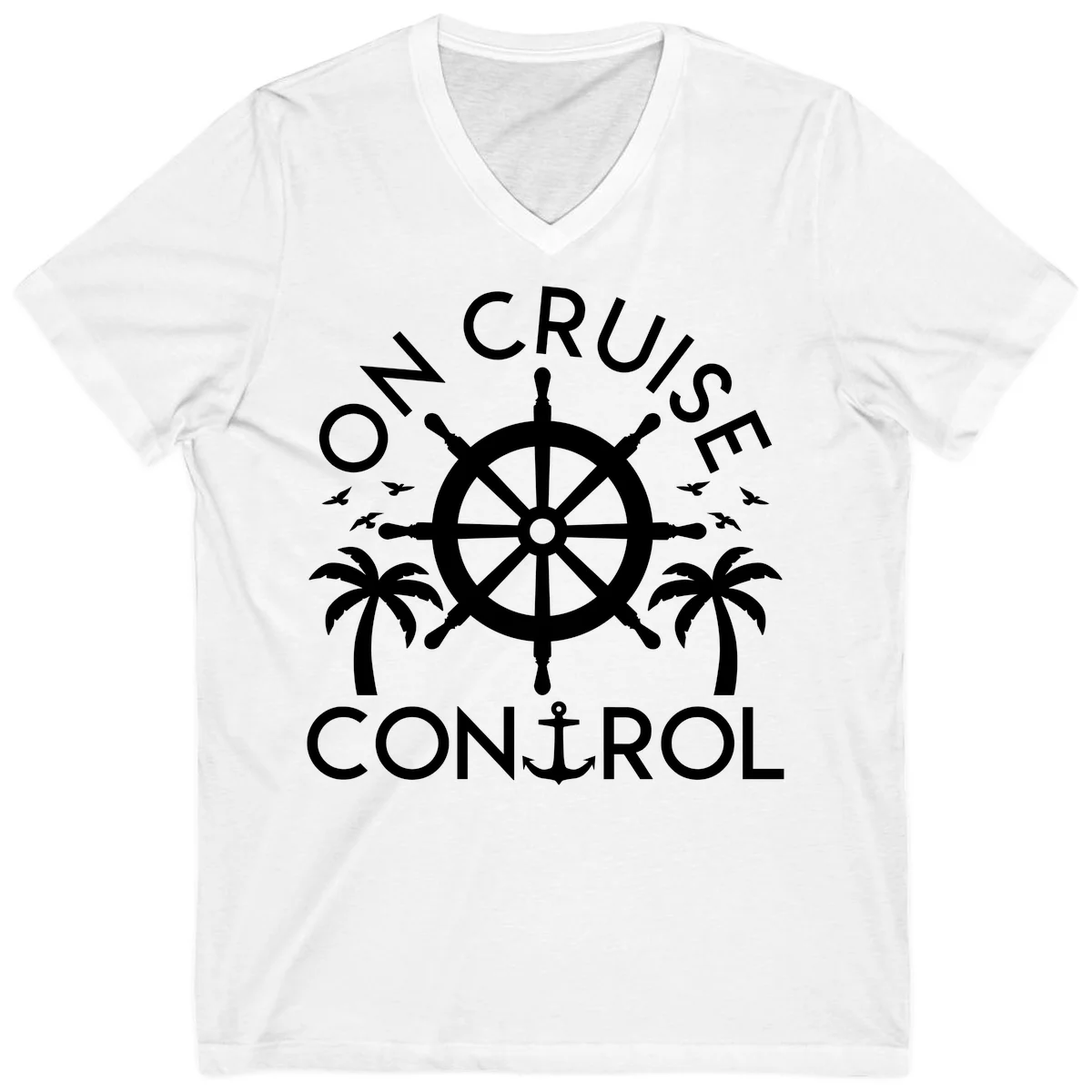 On Cruise Control V-Neck T-Shirt in White