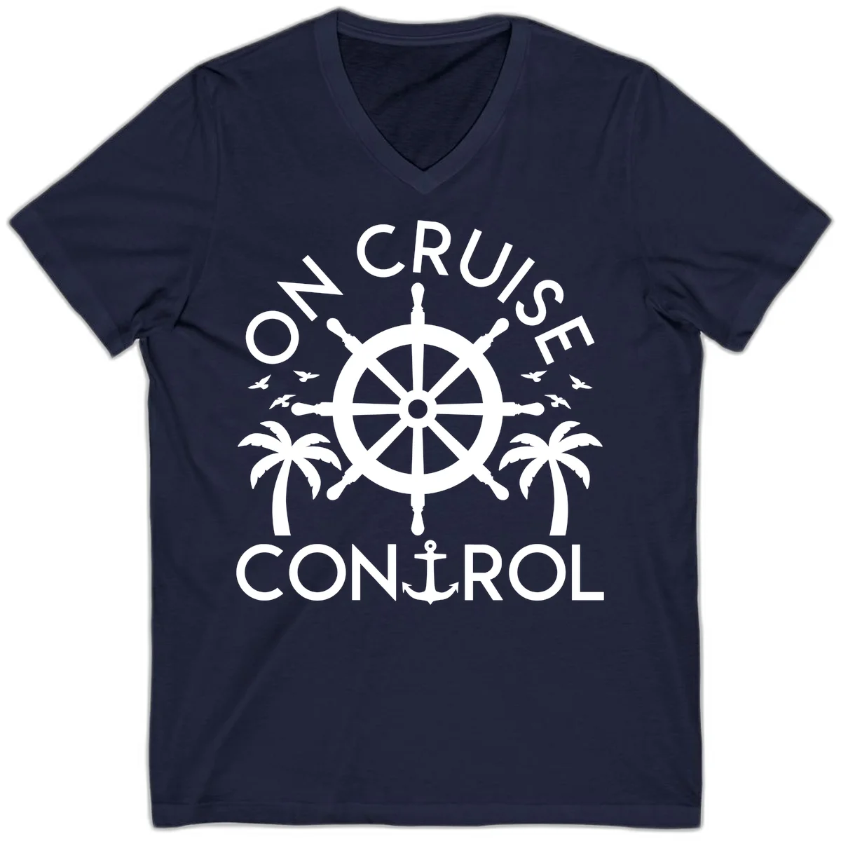 On Cruise Control V-Neck T-Shirt in Navy