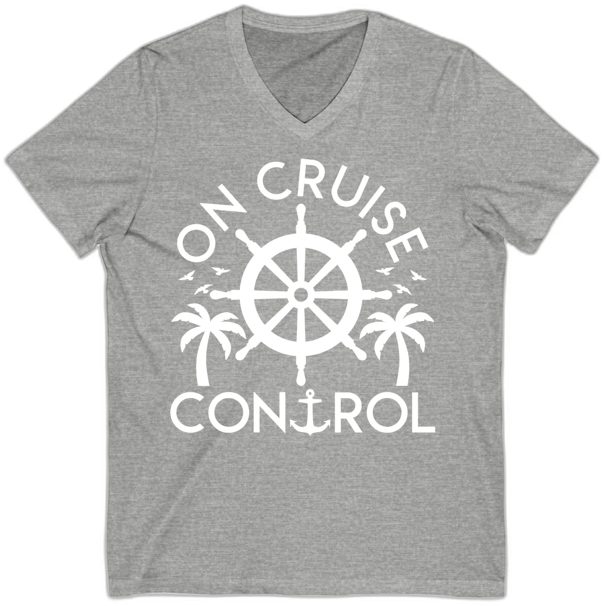 On Cruise Control V-Neck T-Shirt in Athletic Heather