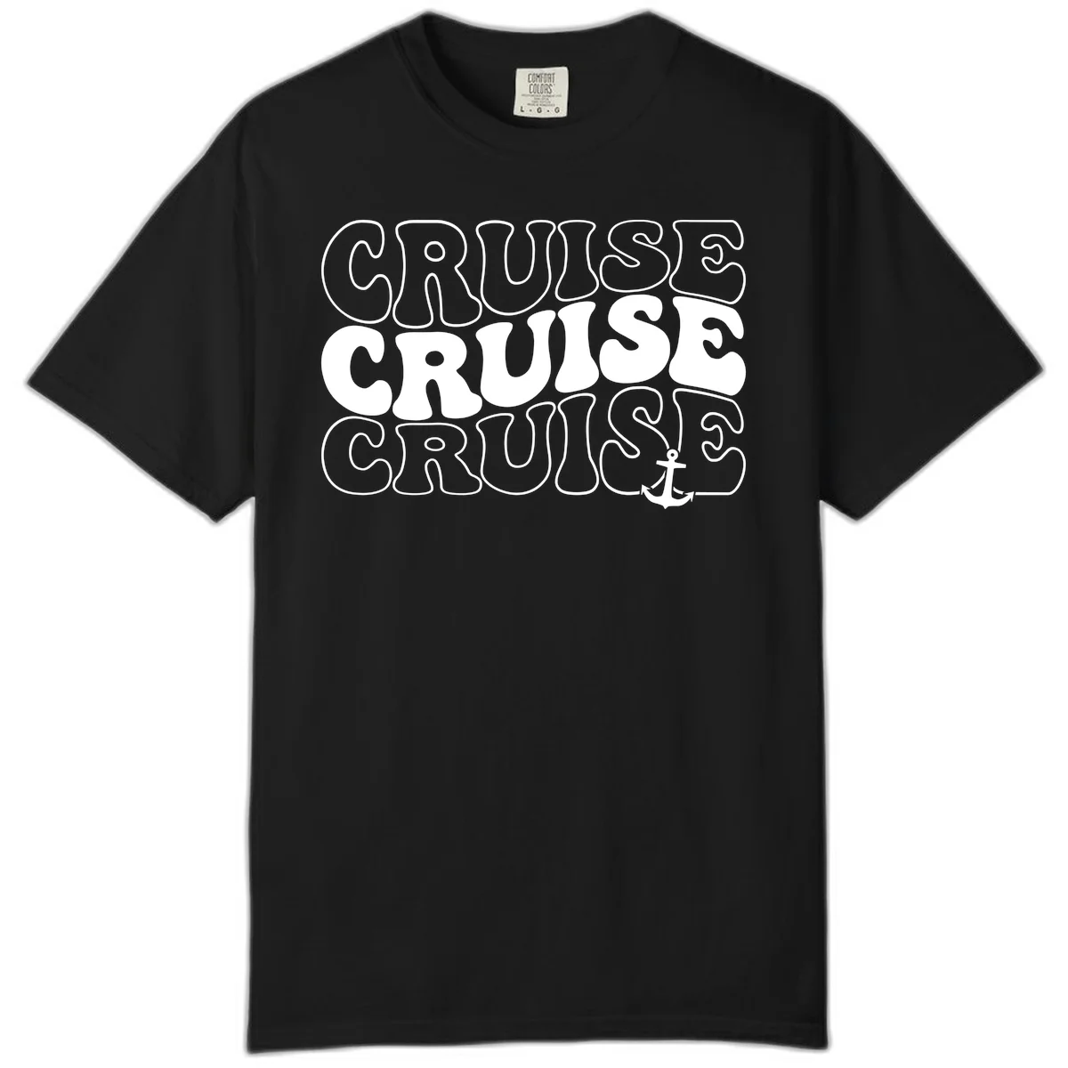 Cruise Cruise Cruise Anchor Design Comfort Color in Black