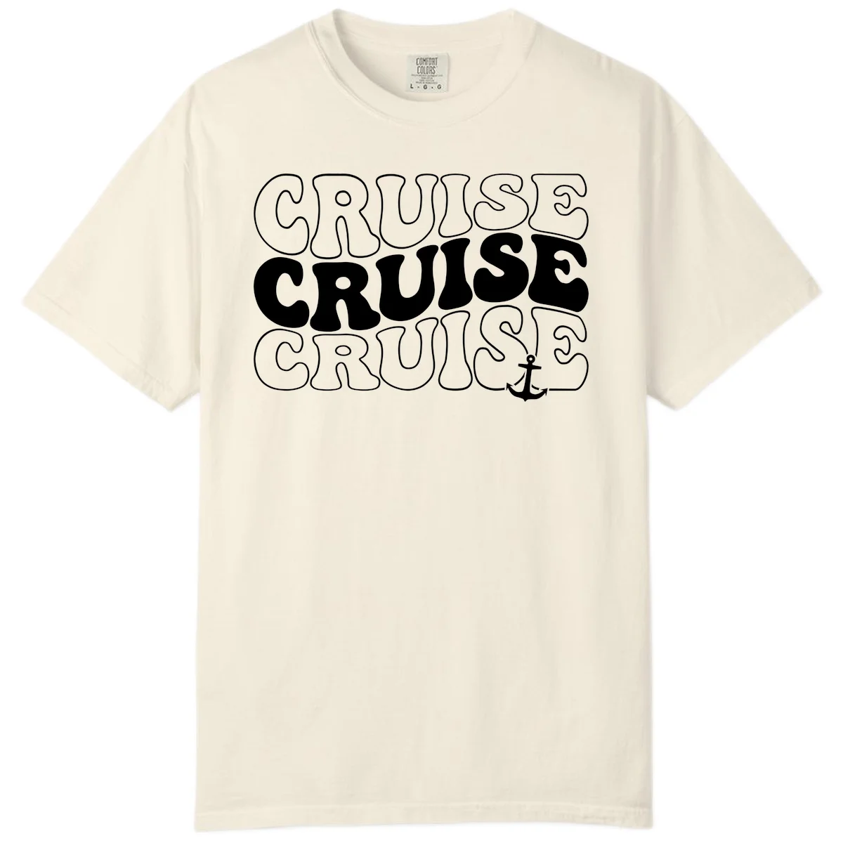 Cruise Cruise Cruise Anchor Design Comfort Color in Ivory