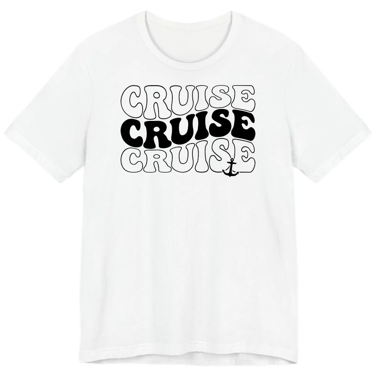 Cruise Cruise Cruise Anchor Design Premium T-Shirt in White