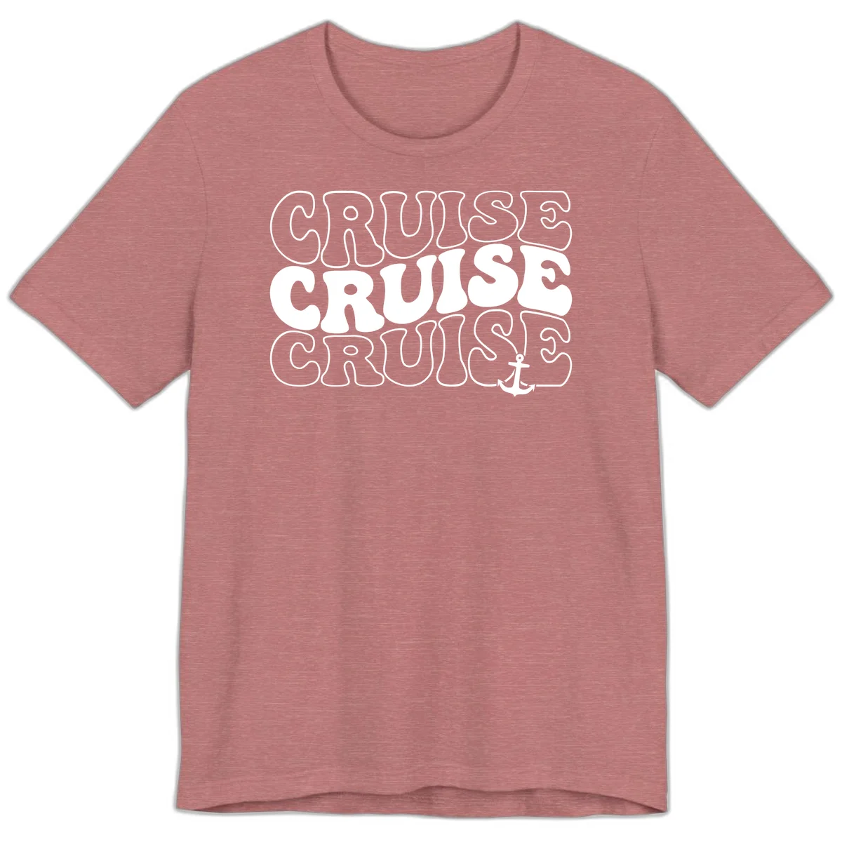 Cruise Cruise Cruise Anchor Design Premium T-Shirt in Heather Mauve