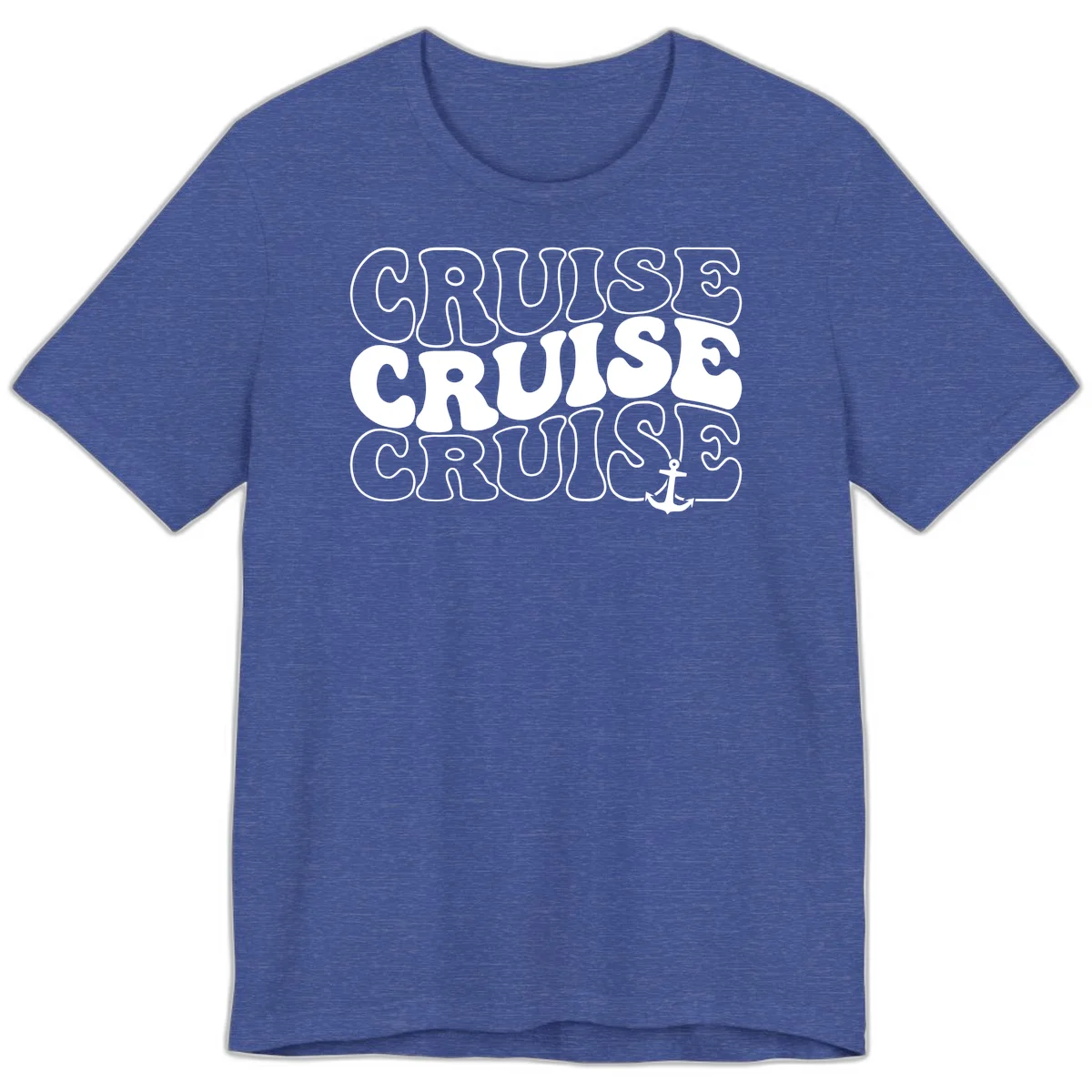 Cruise Cruise Cruise Anchor Design Premium T-Shirt in Heather True Royal