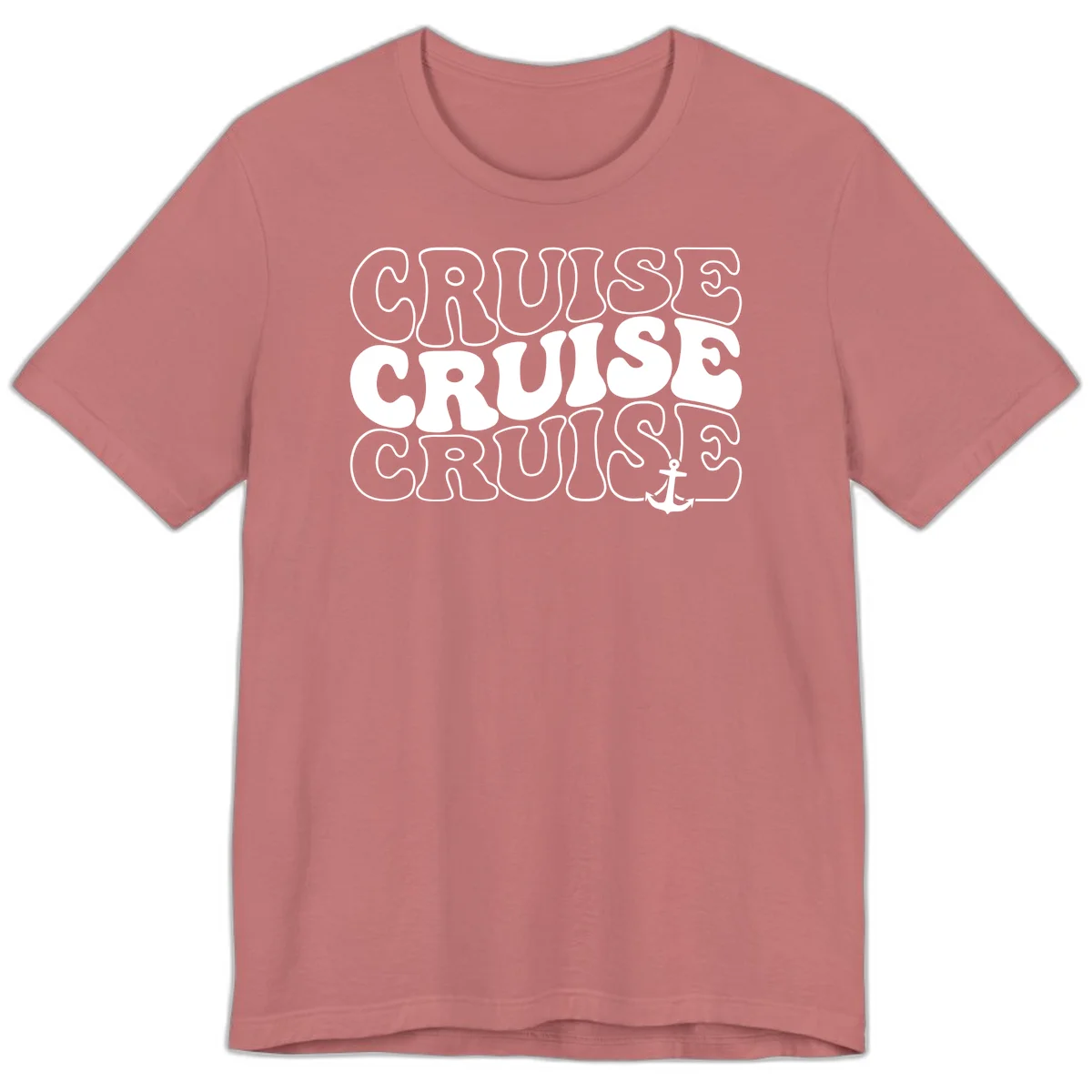 Cruise Cruise Cruise Anchor Design Premium T-Shirt in Mauve