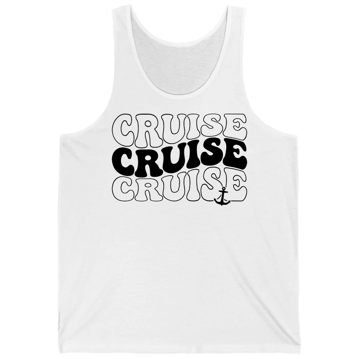 Cruise Cruise Cruise Anchor Design Tank in White
