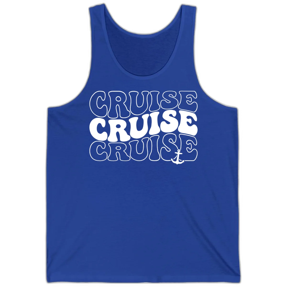 Cruise Cruise Cruise Anchor Design Tank in True Royal
