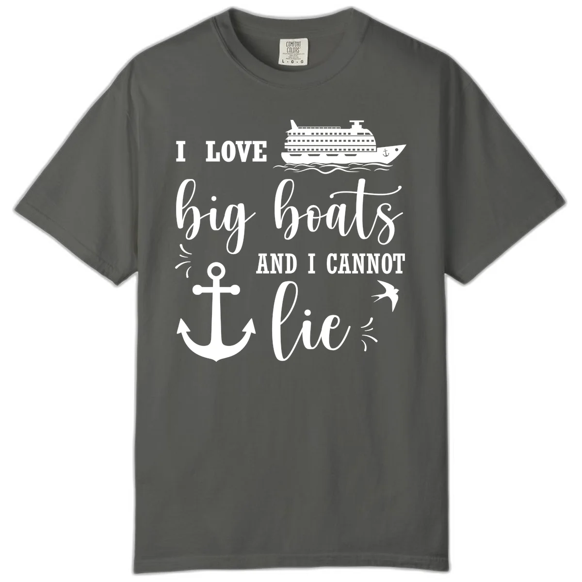 Big Boats And I Cannot Lie Comfort Color in Pepper