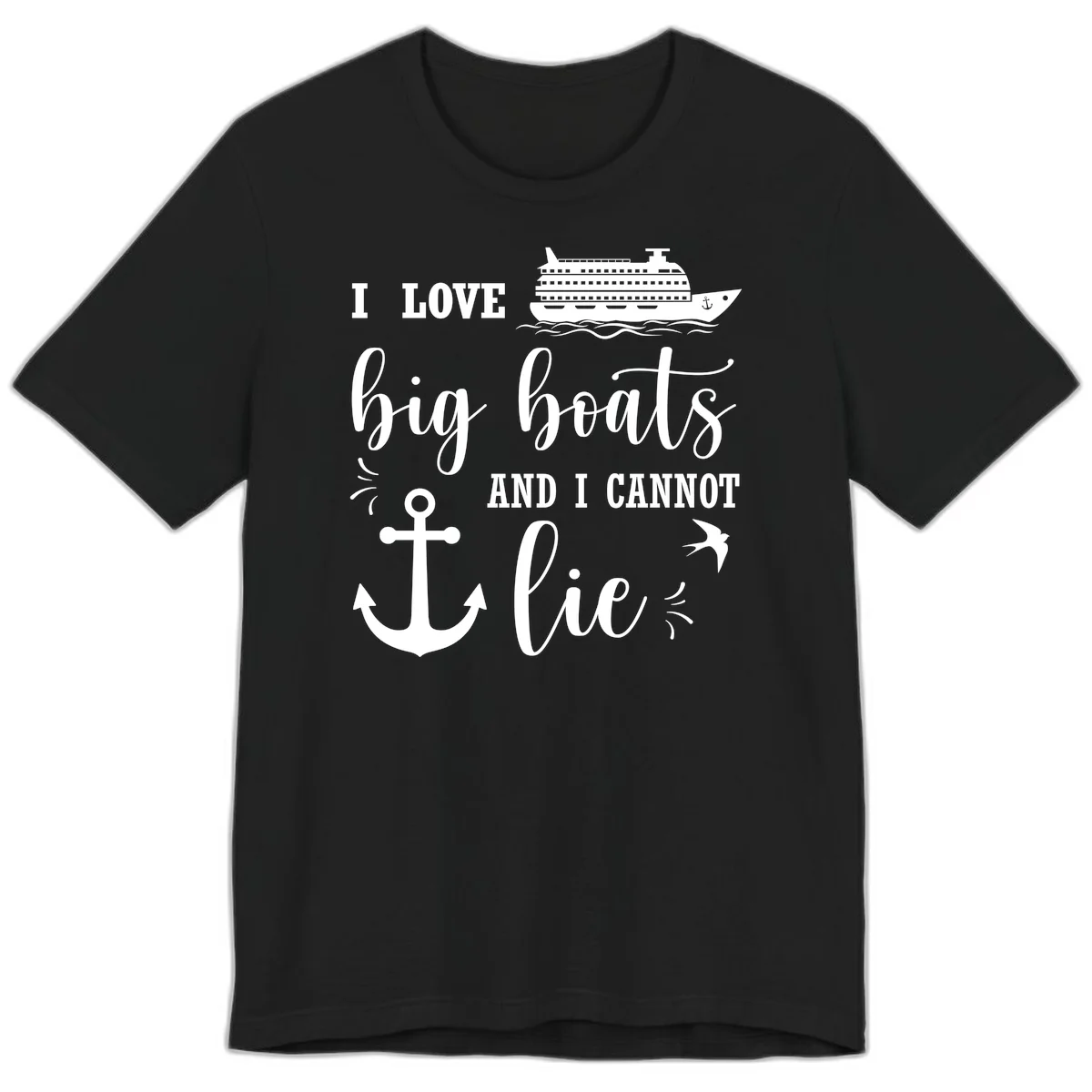 Big Boats And I Cannot Lie Premium T-Shirt in Black