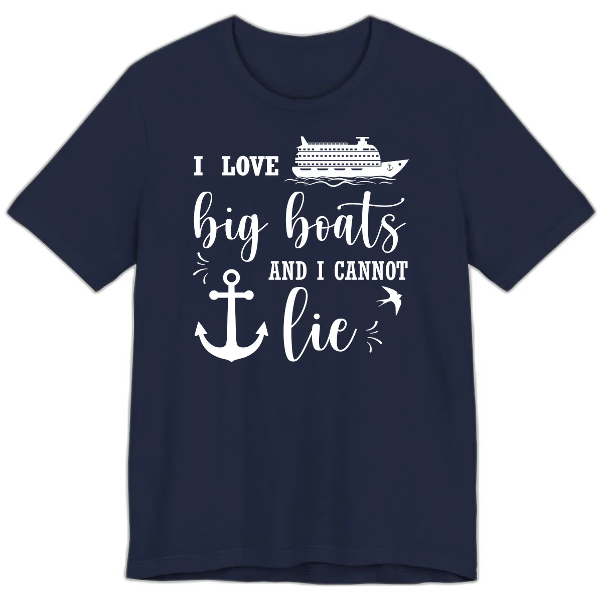 Big Boats And I Cannot Lie Premium T-Shirt in Navy