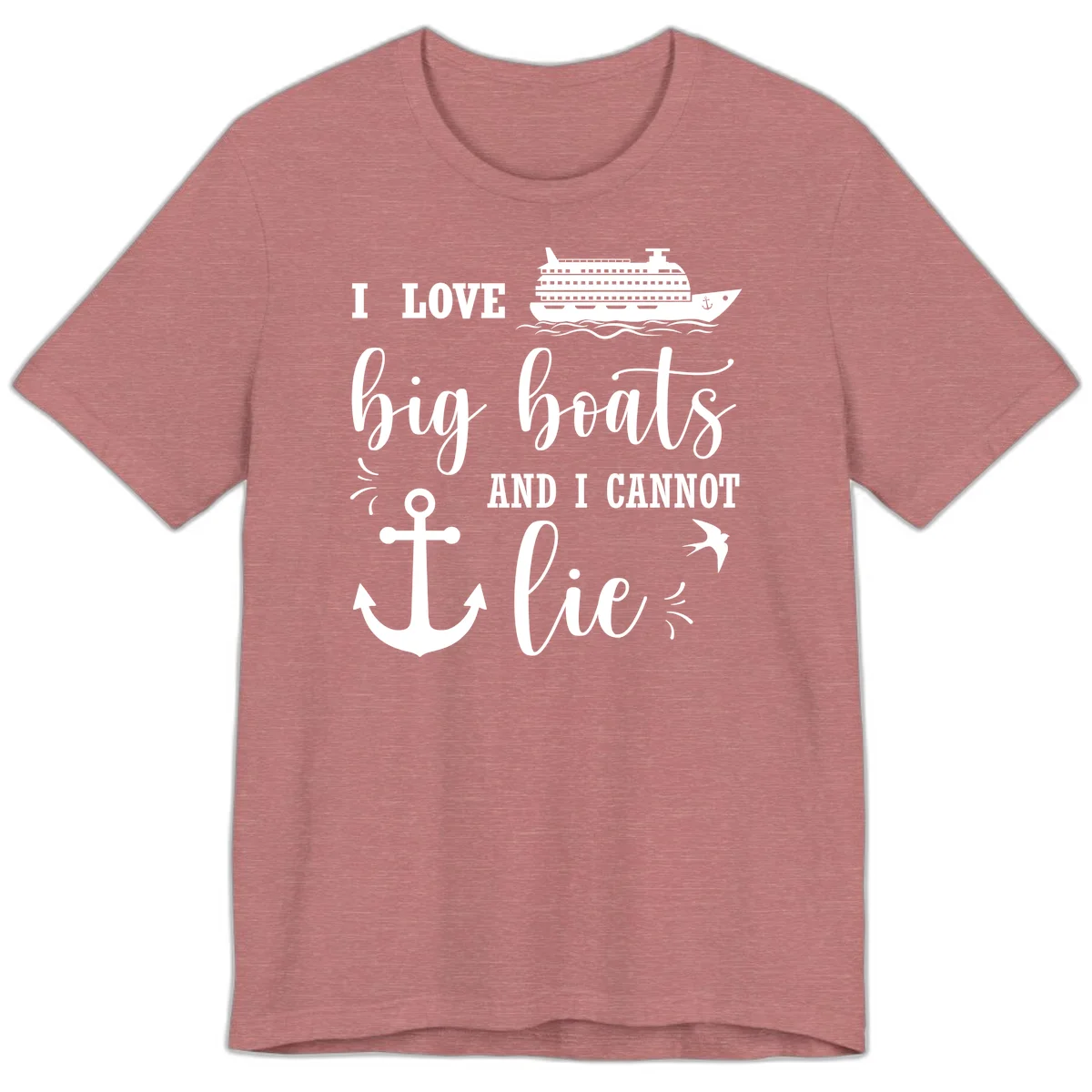 Big Boats And I Cannot Lie Premium T-Shirt in Heather Mauve