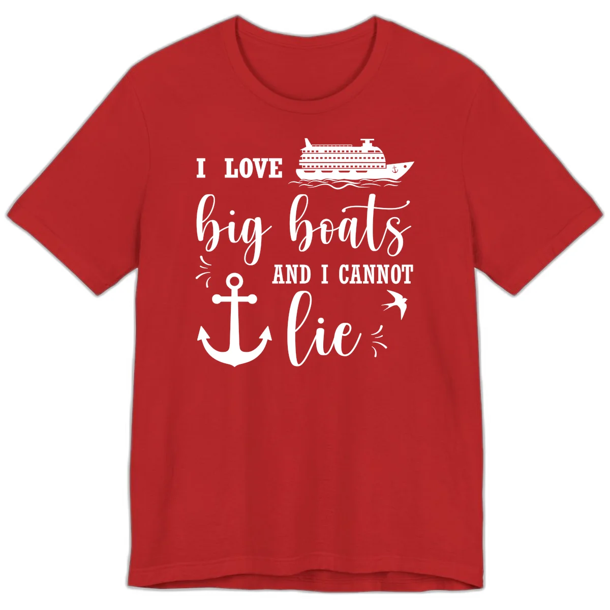 Big Boats And I Cannot Lie Premium T-Shirt in Red