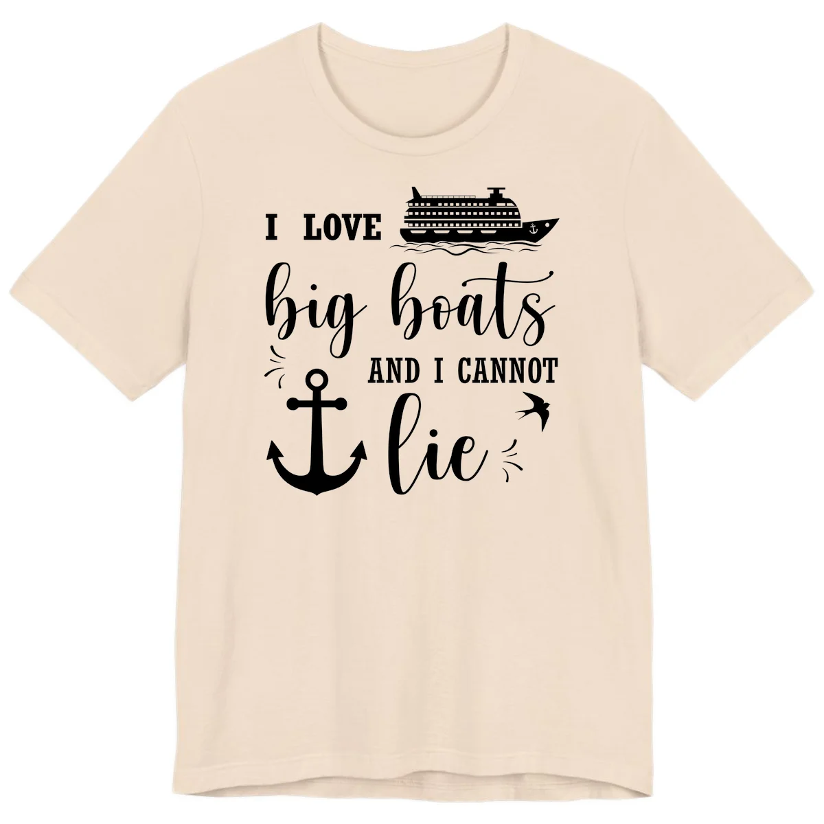 Big Boats And I Cannot Lie Premium T-Shirt in Soft Cream
