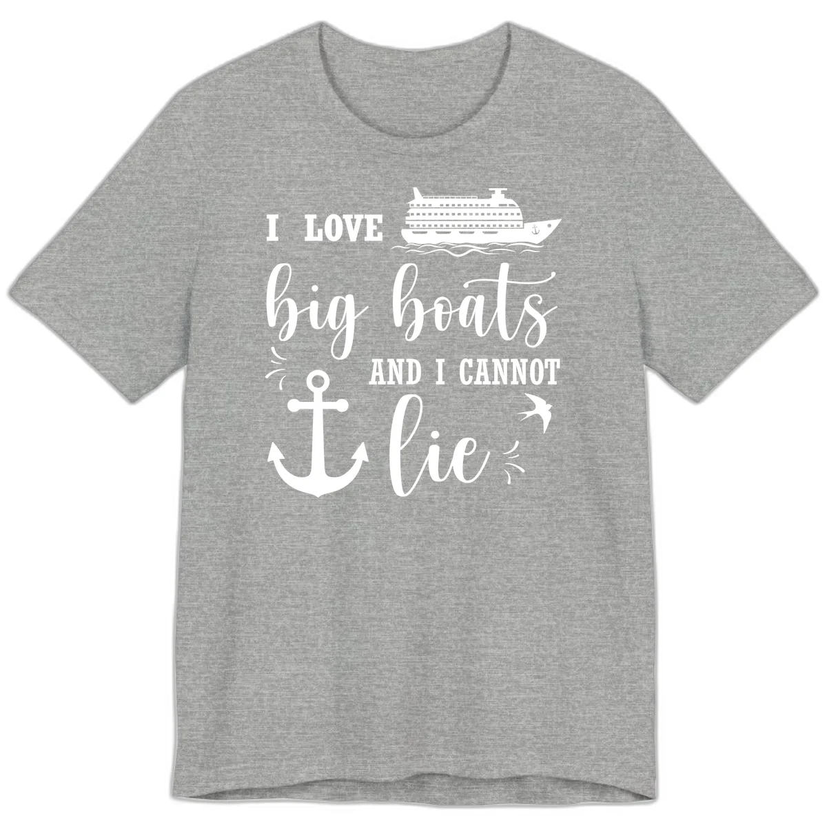 Big Boats And I Cannot Lie Premium T-Shirt in Athletic Heather