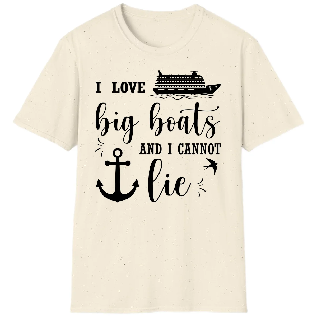 Big Boats And I Cannot Lie T-Shirt in Natural
