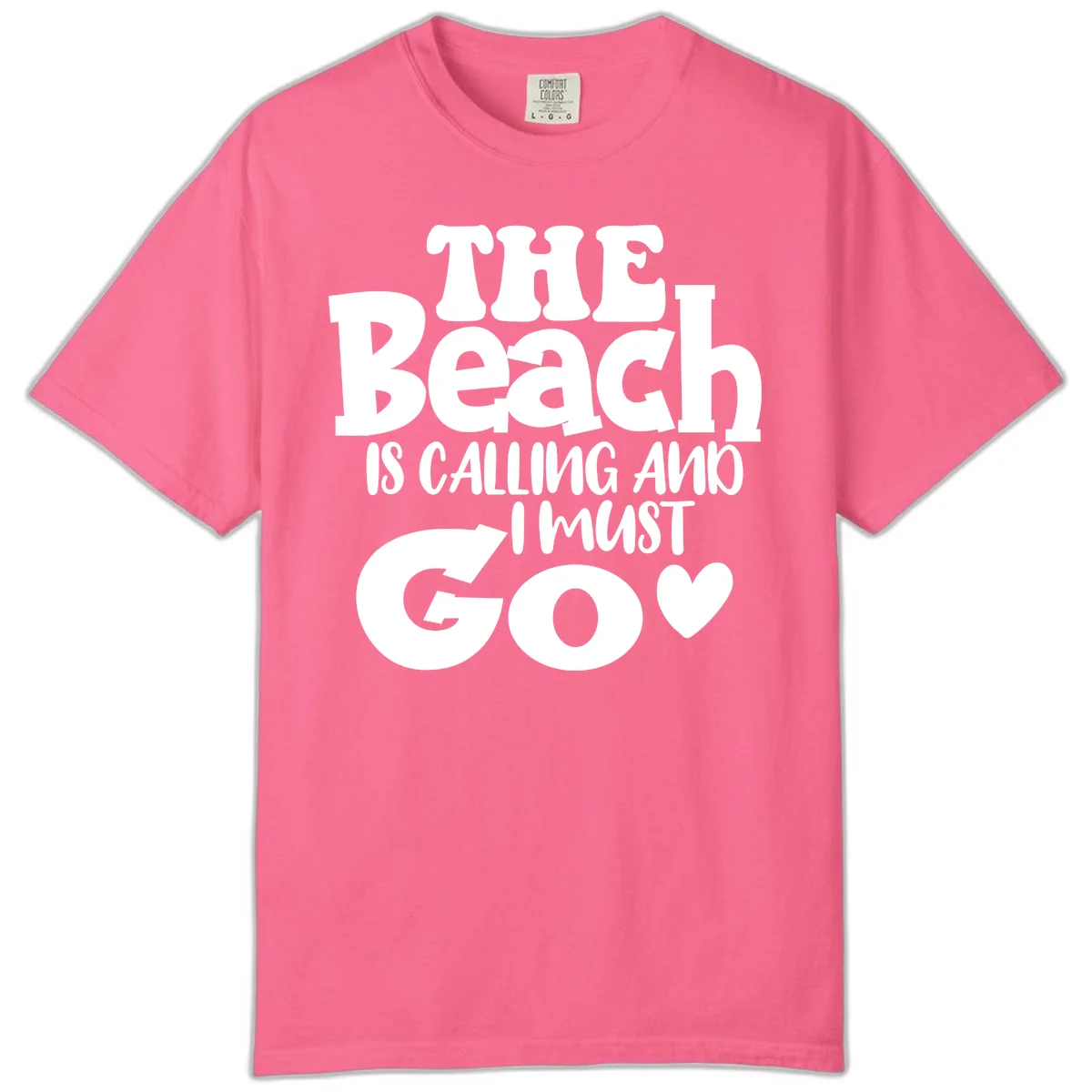 The Beach Is Calling And I Must Go Comfort Color in Crunchberry