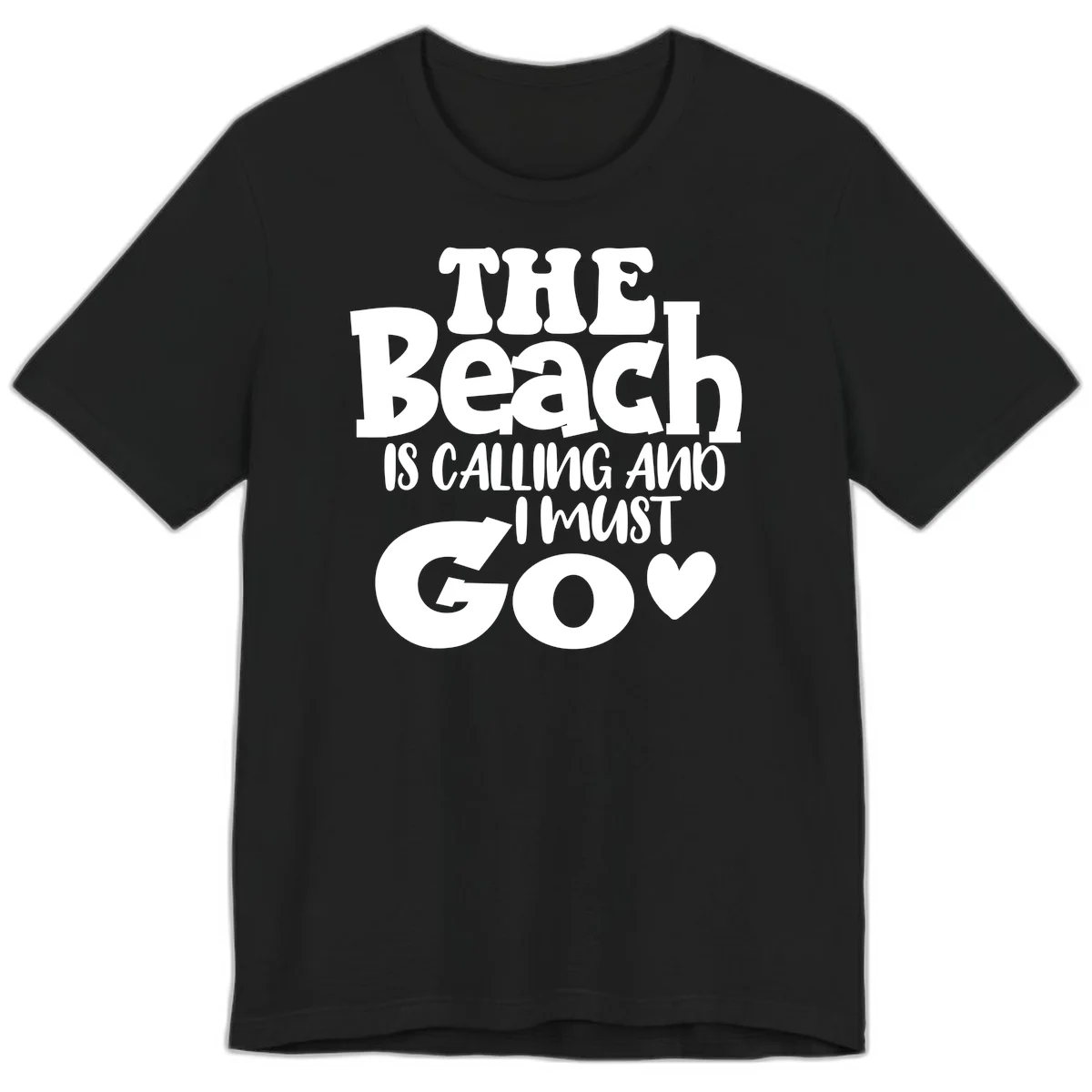 The Beach Is Calling And I Must Go Premium T-Shirt in Black