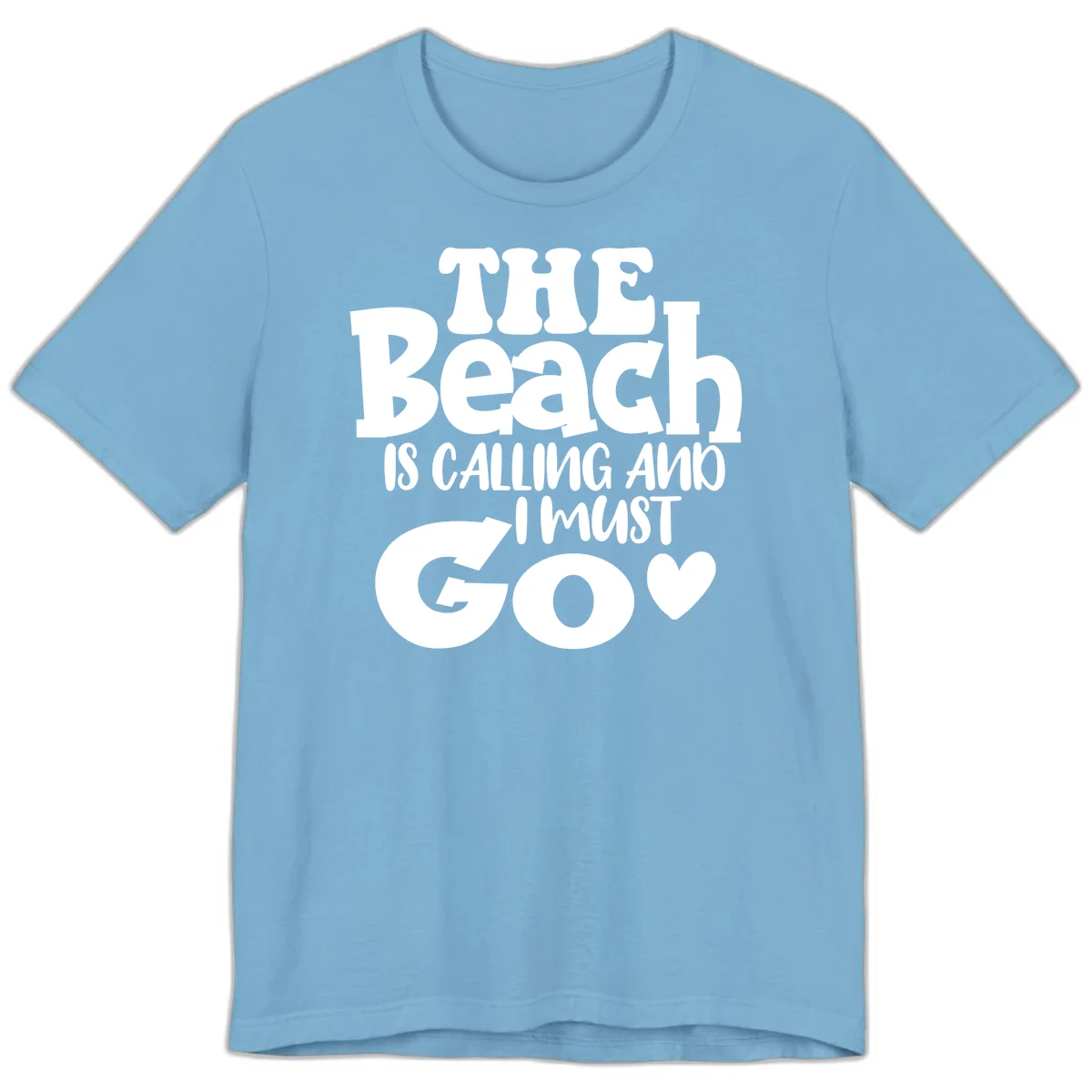 The Beach Is Calling And I Must Go Premium T-Shirt in Ocean Blue