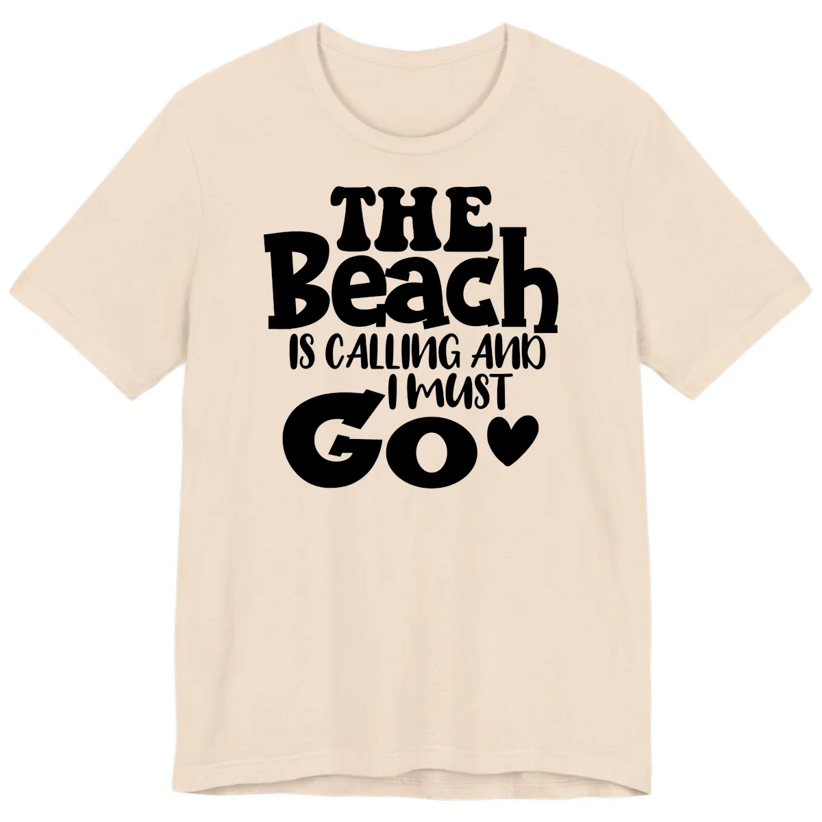 The Beach Is Calling And I Must Go Premium T-Shirt in Soft Cream