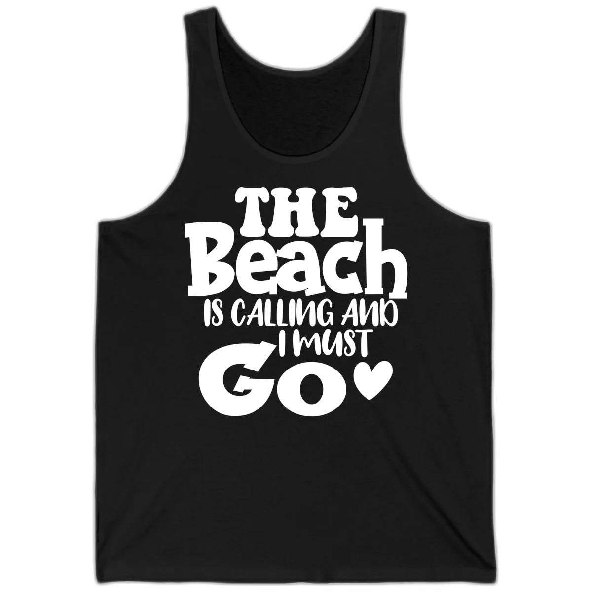 The Beach Is Calling And I Must Go Tank in Black