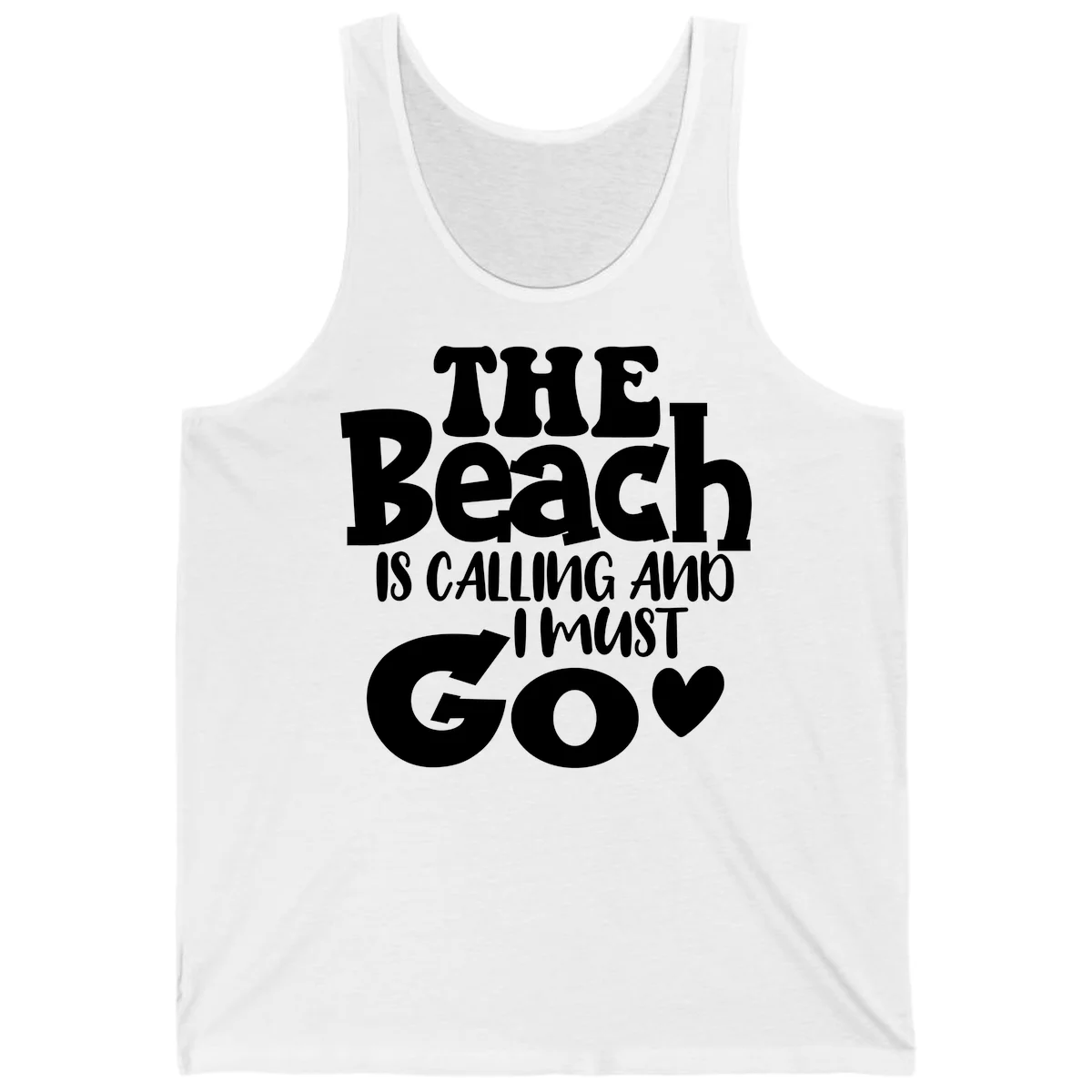 The Beach Is Calling And I Must Go Tank in White