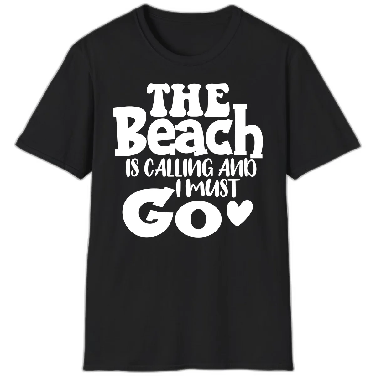 The Beach Is Calling And I Must Go T-Shirt in Black