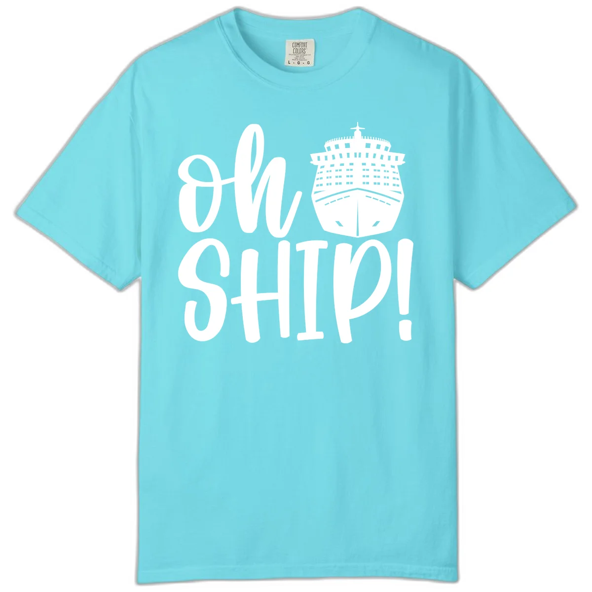 Ow Ship Cruise Design Comfort Color in Lagoon Blue