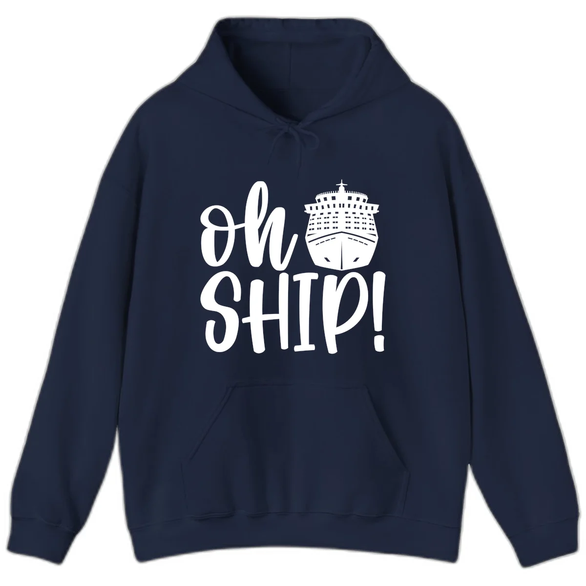Ow Ship Cruise Design Hoodie in Navy