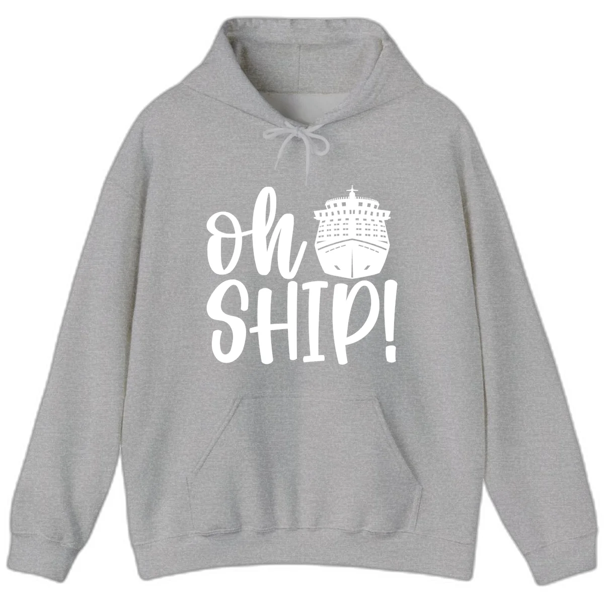 Ow Ship Cruise Design Hoodie in Sport Grey