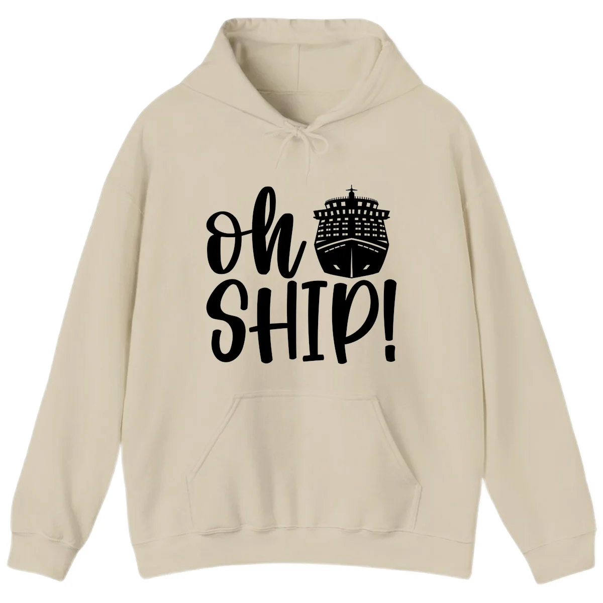 Ow Ship Cruise Design Hoodie in Sand