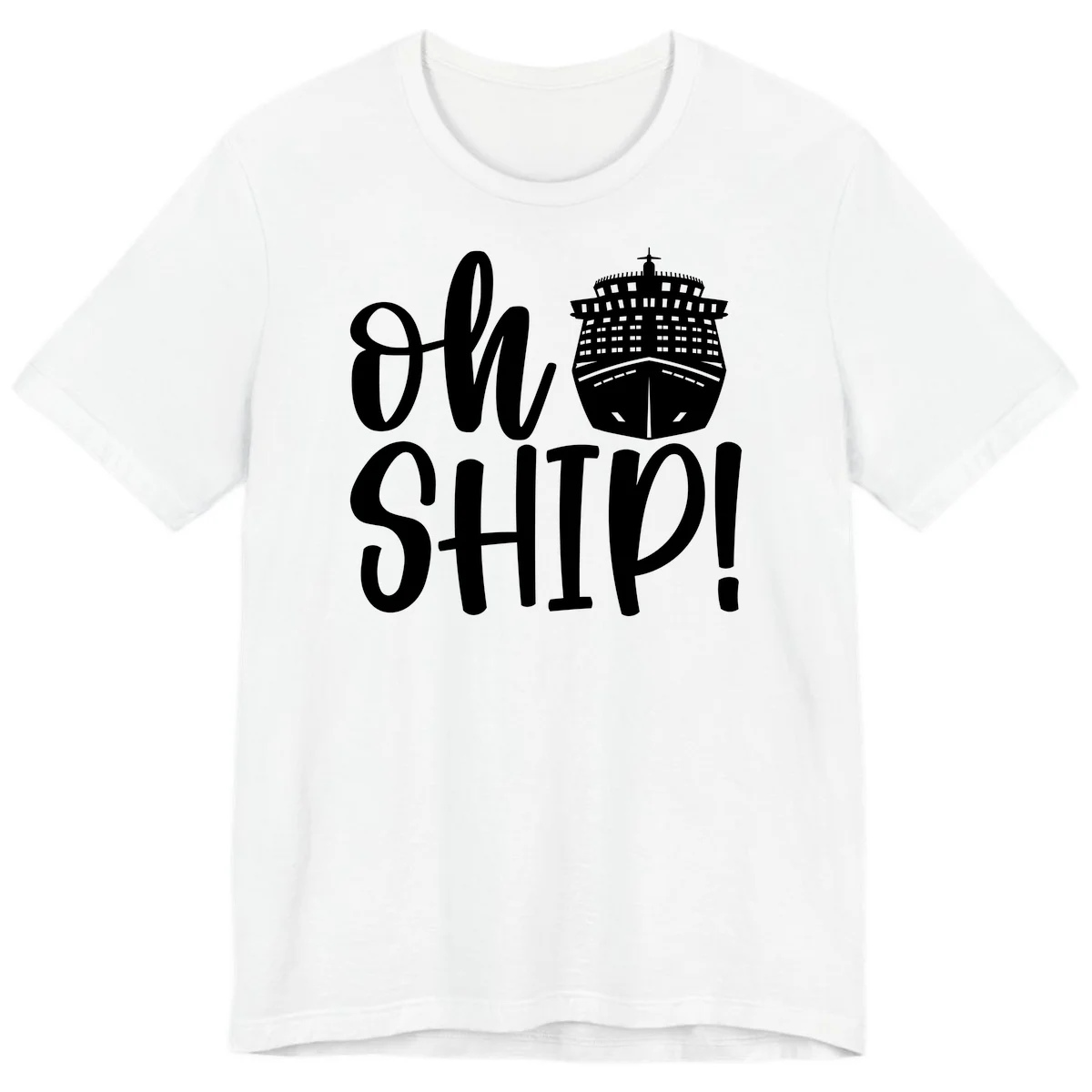 Ow Ship Cruise Design Premium T-Shirt in White