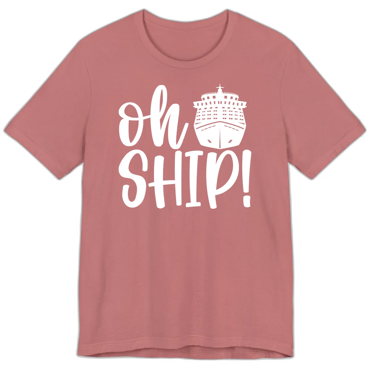 Ow Ship Cruise Design Premium T-Shirt in Mauve