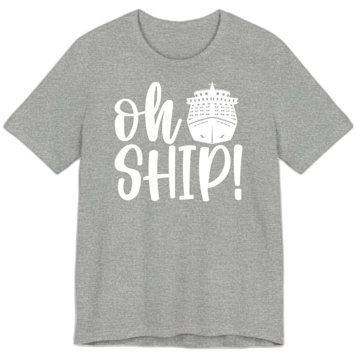Ow Ship Cruise Design Premium T-Shirt in Athletic Heather