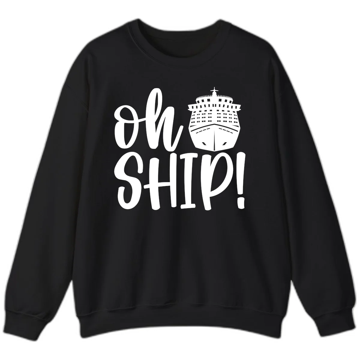 Ow Ship Cruise Design Sweatshirt in Black