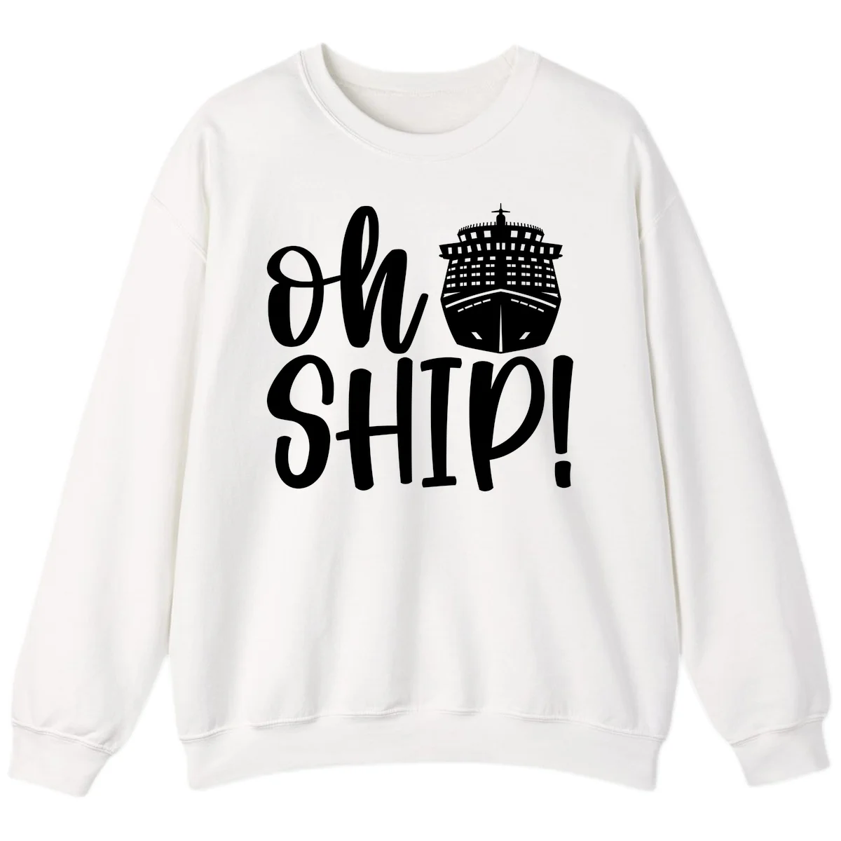 Ow Ship Cruise Design Sweatshirt in White