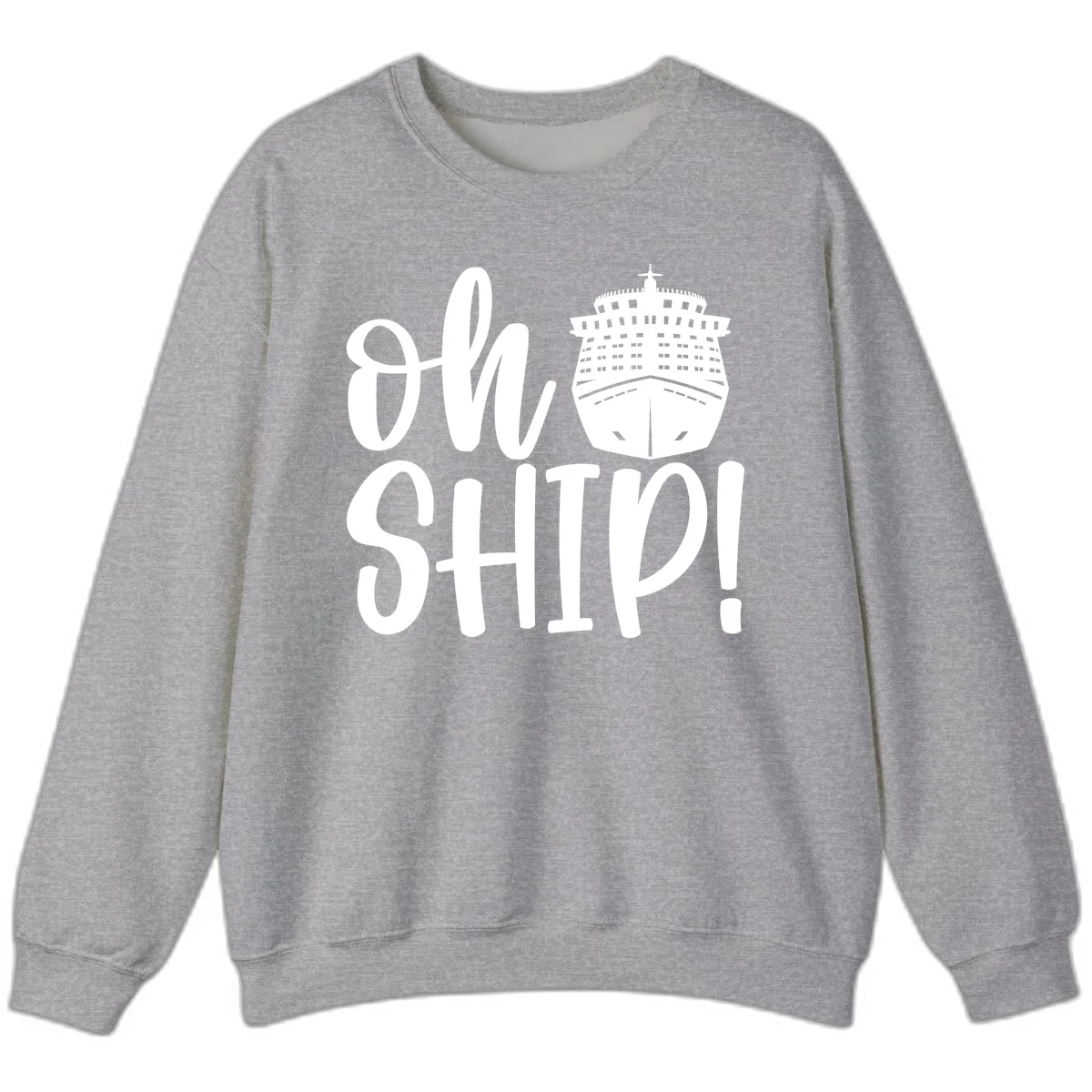 Ow Ship Cruise Design Sweatshirt in Sport Grey