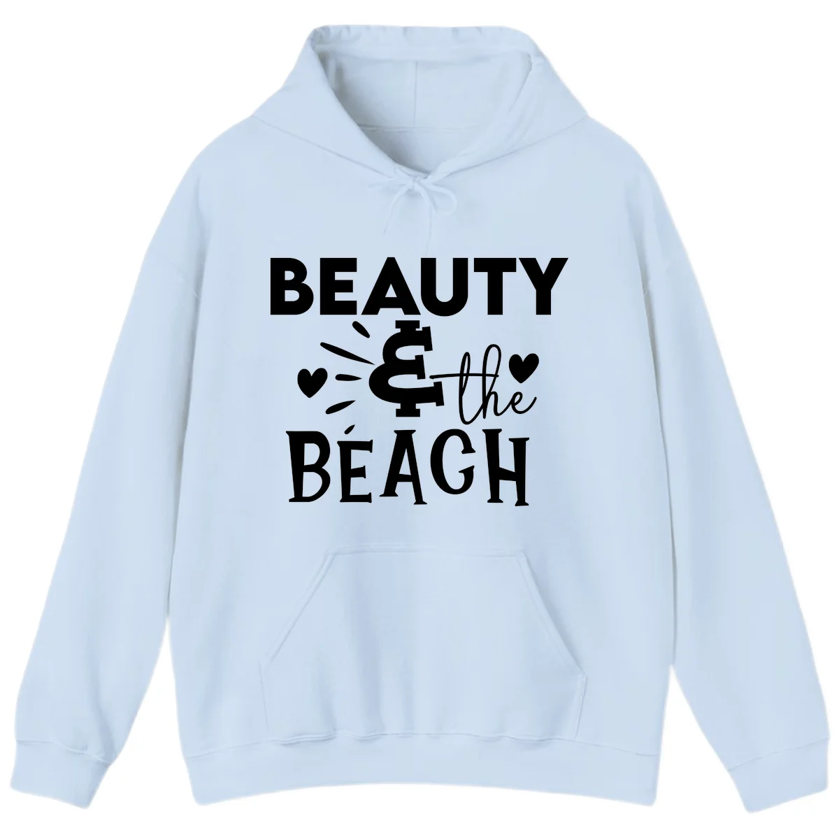 Beauty & The Beach Hoodie in Light Blue