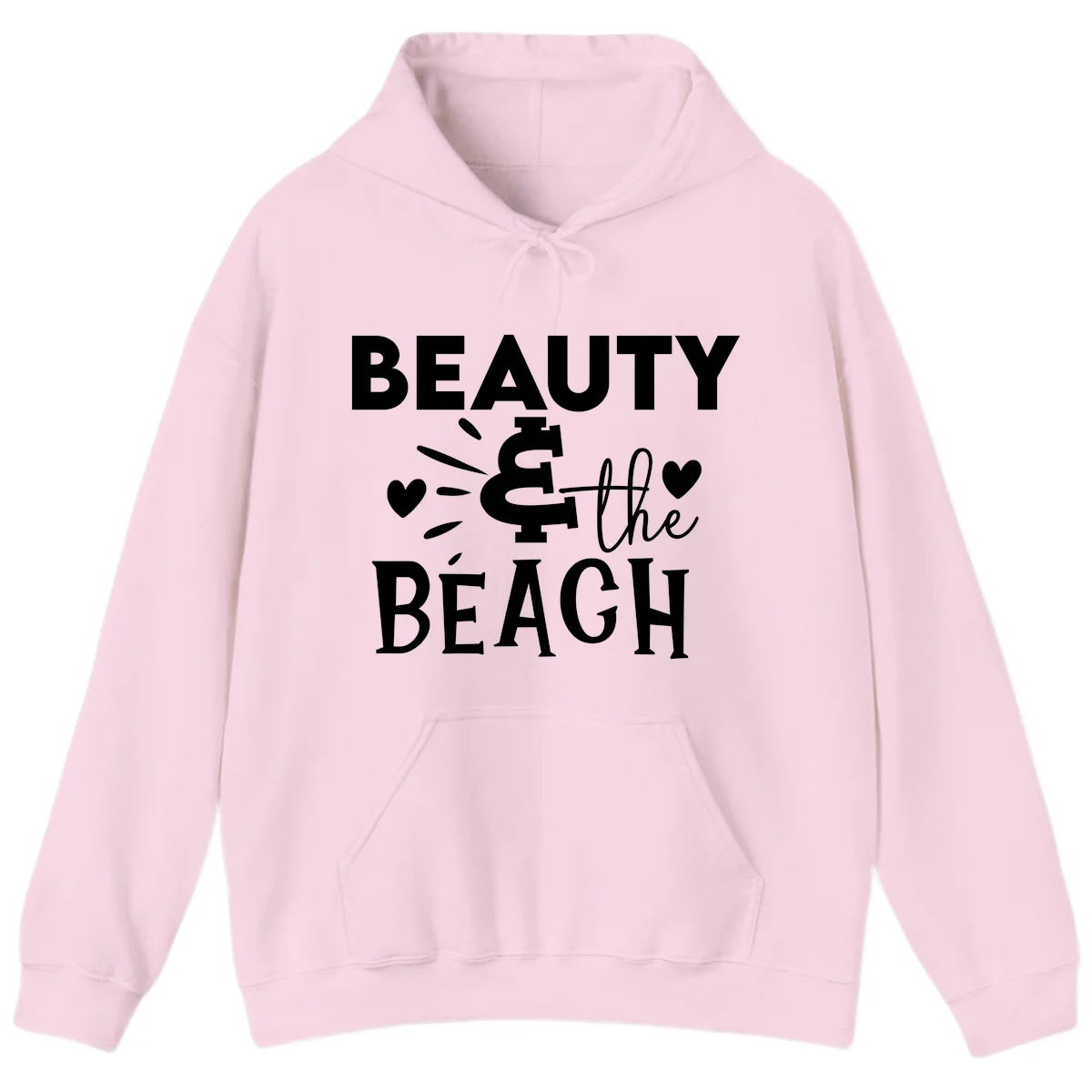 Beauty & The Beach Hoodie in Light Pink