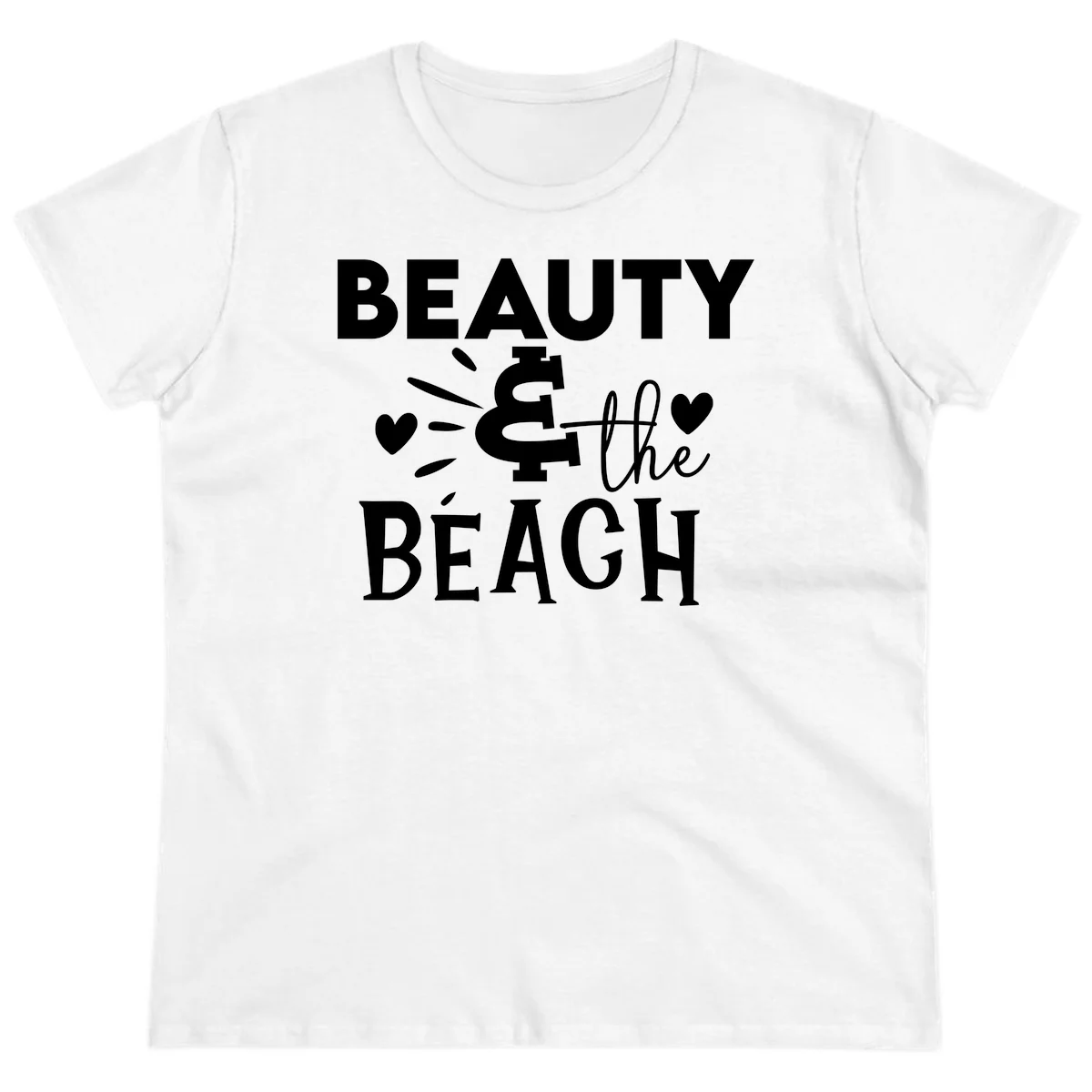 Beauty & The Beach Ladies Tee in White
