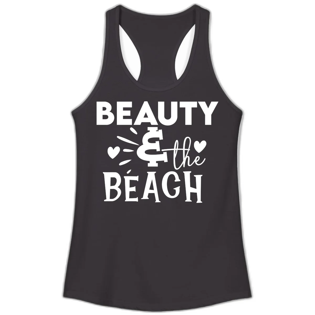 Beauty & The Beach Ladies Tank in Black