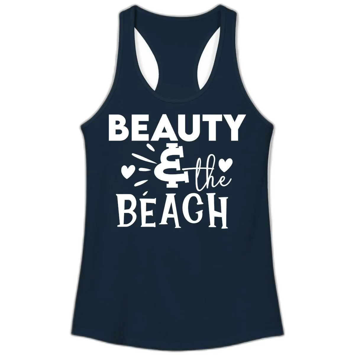 Beauty & The Beach Ladies Tank in Solid Midnight Navy
