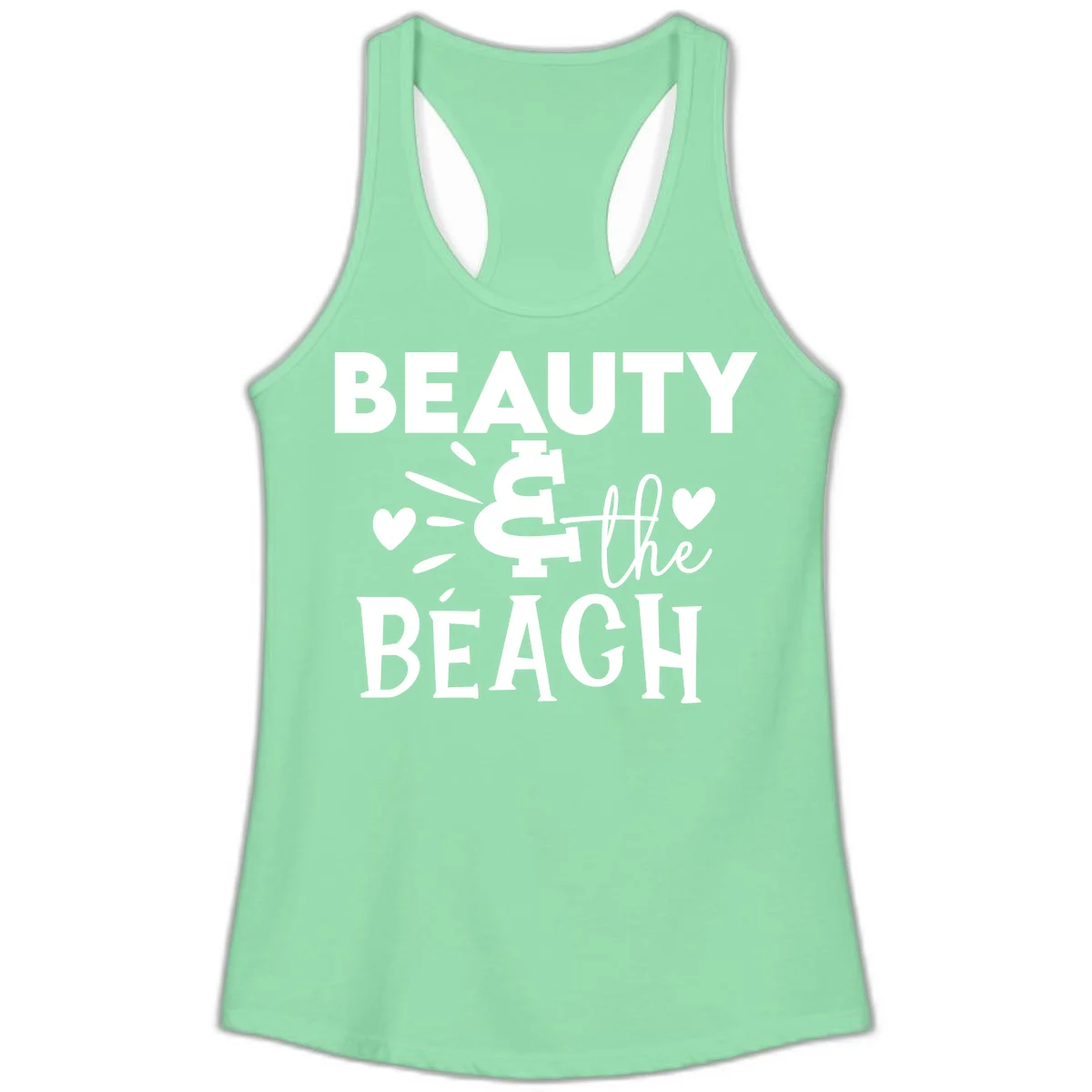 Beauty & The Beach Ladies Tank in Solid Mint