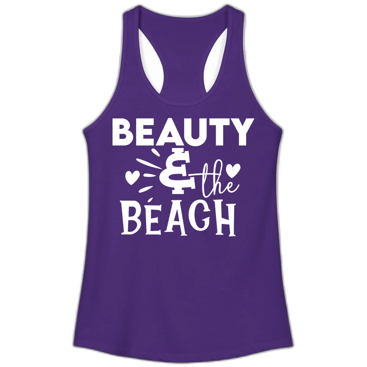 Beauty & The Beach Ladies Tank in Solid Purple Rush