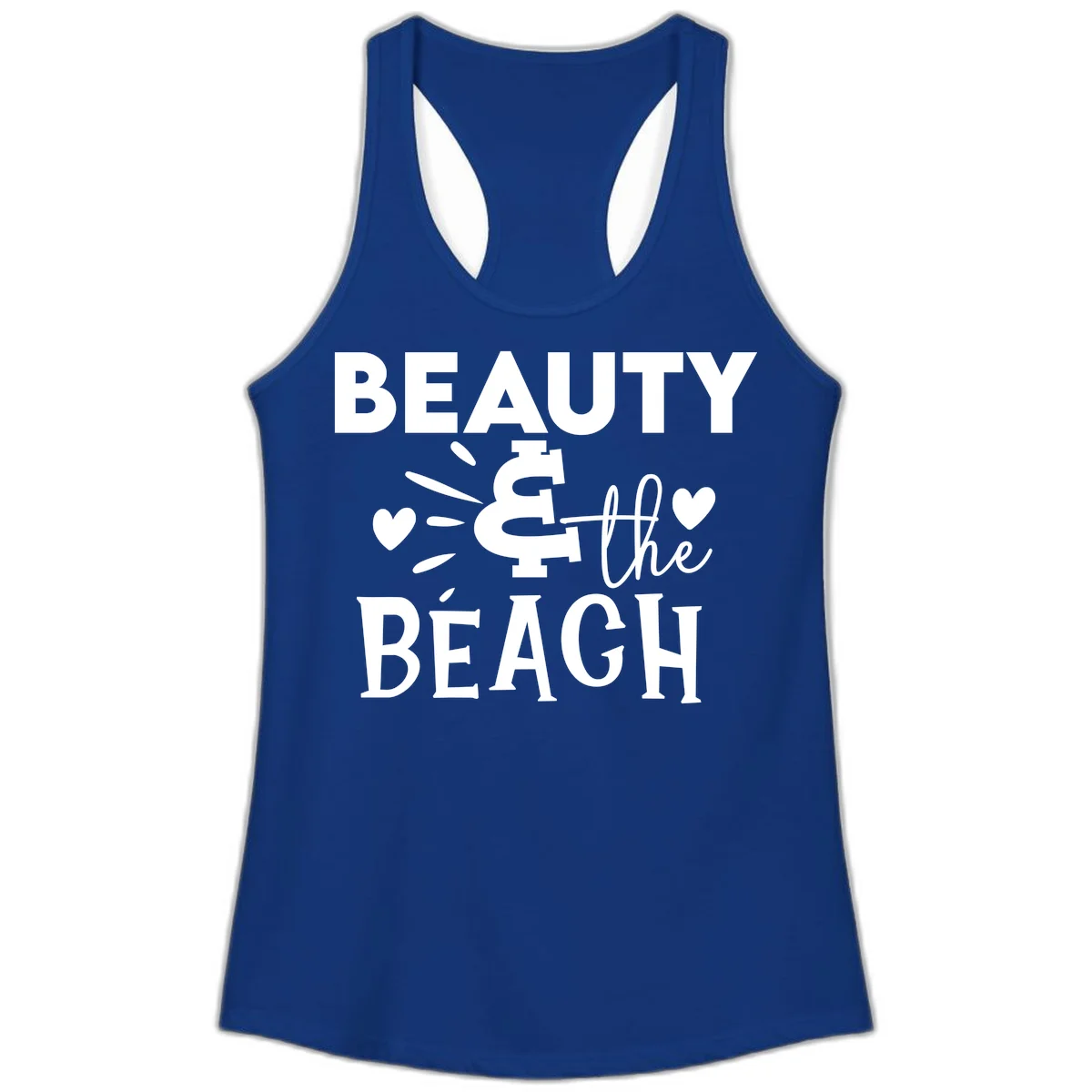 Beauty & The Beach Ladies Tank in Solid Royal