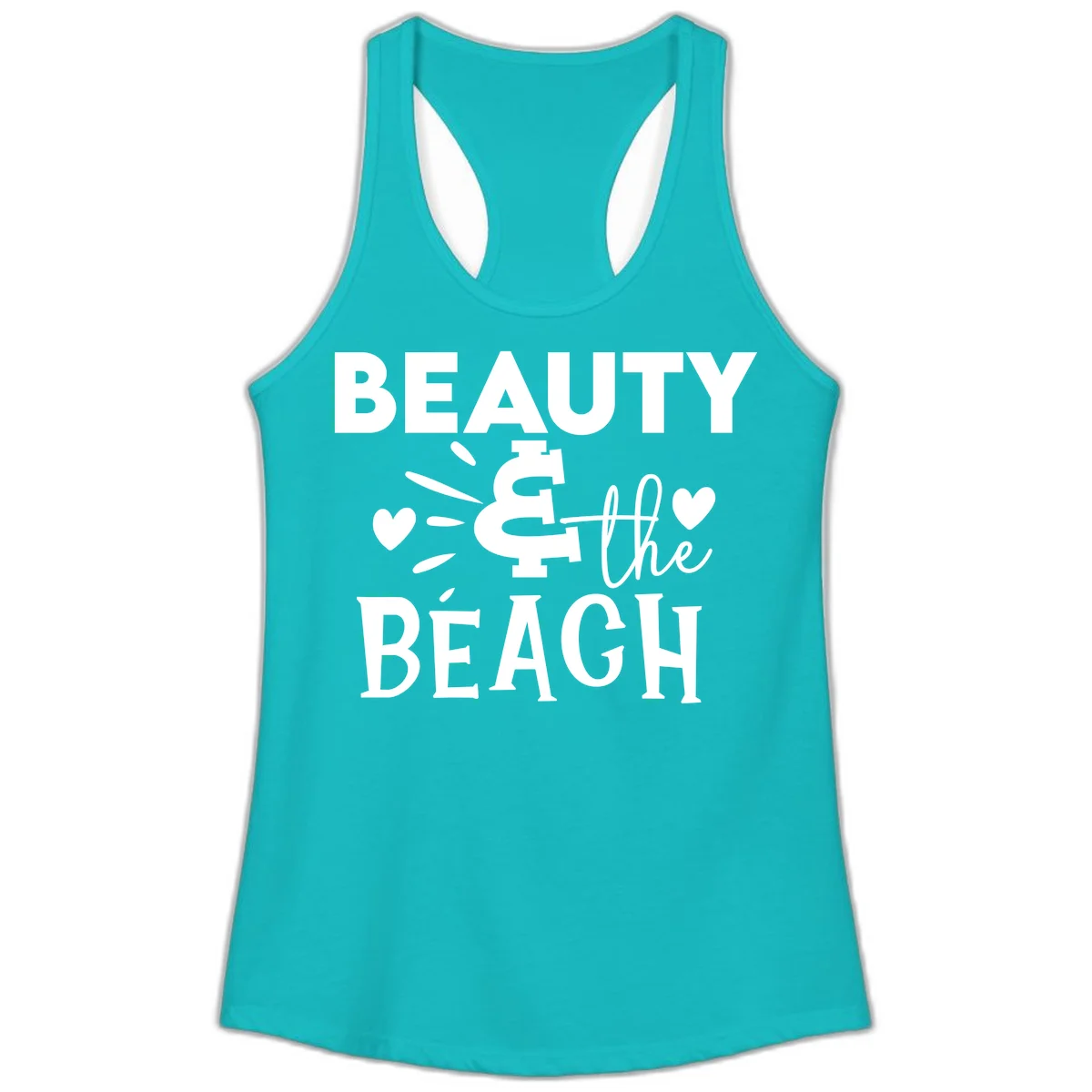 Beauty & The Beach Ladies Tank in Tahiti Blue