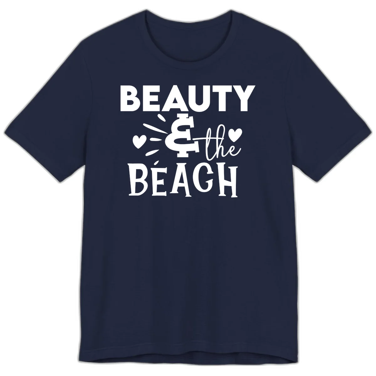 Beauty & The Beach Premium T-Shirt in Navy