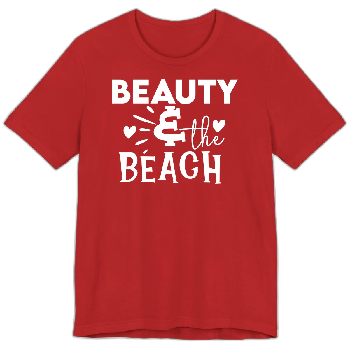 Beauty & The Beach Premium T-Shirt in Red