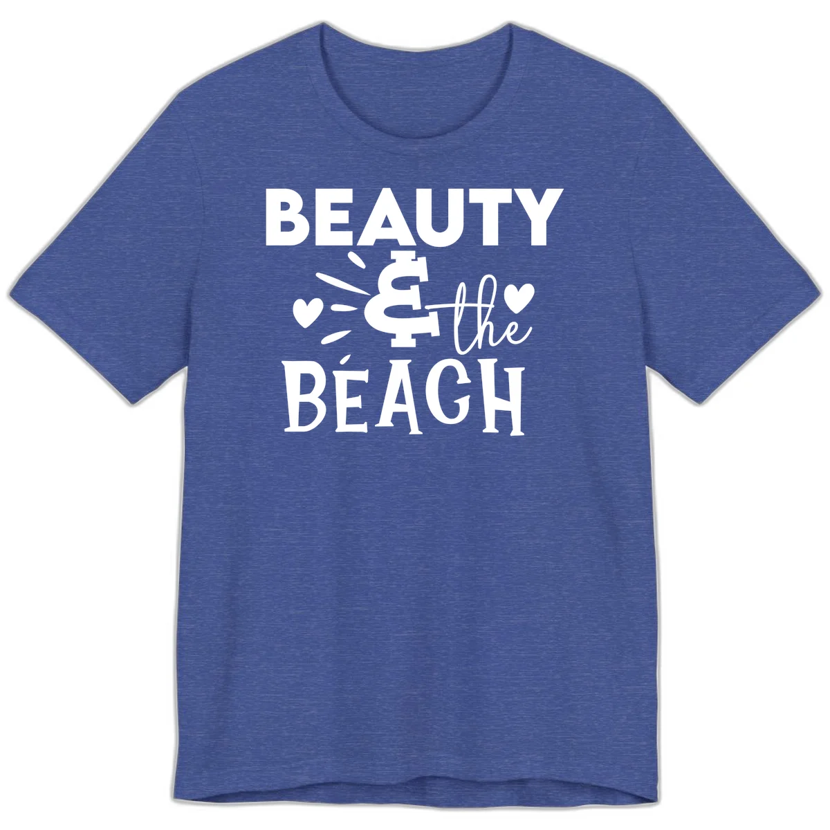 Beauty & The Beach Premium T-Shirt in Heather True Royal